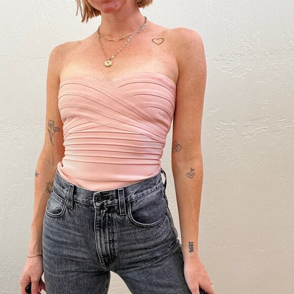 Herve Leger Pink Bandage Strapless Top - Picture 6 of 10